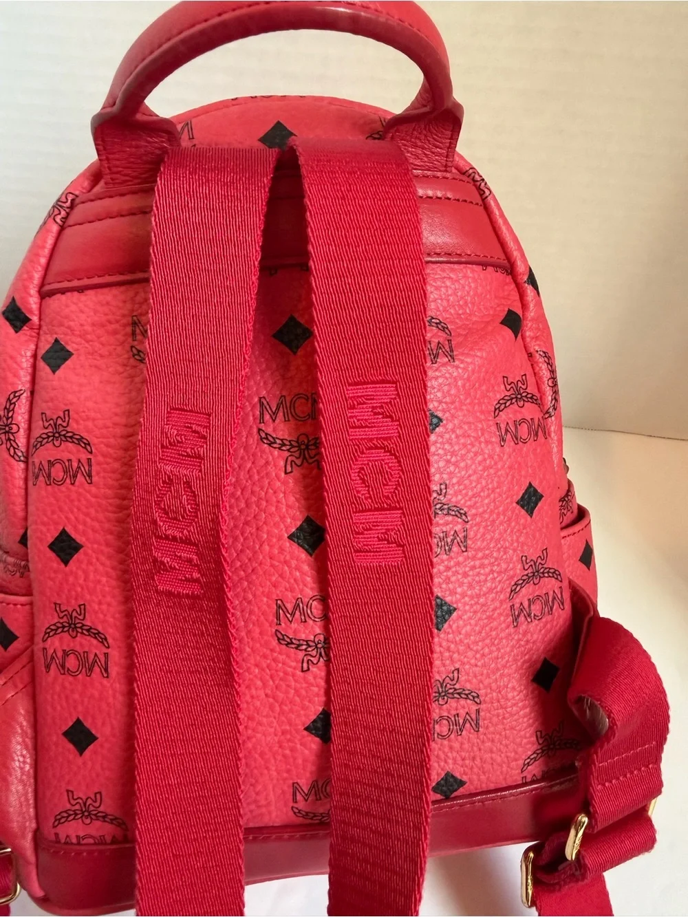 MCM Red Backpack- small